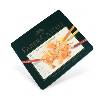 Faber-Castell - Polychromos 24 Künstlerfarbstifte im Metalletui