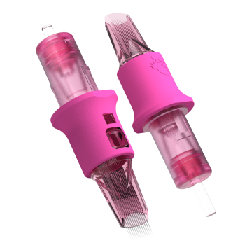 Box mit 50 Ghost Pink Nadelmodule  - Soft Edge Bugpin Magnum Long Taper