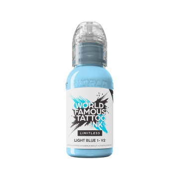 World Famous Limitless Tattoo Ink - Light Blue 1 v2 30 ml World Famous Limitless Tattoo Ink - Light Blue 1 v2 30 ml