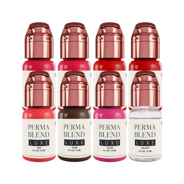 Perma Blend Luxe PMU Ink - Carla Ricciardone Enhance Set - Komplettes Set mit  8  x 15ml Perma Blend Luxe PMU Ink - Carla Ricciardone Enhance Set - Komplettes Set mit  8  x 15ml