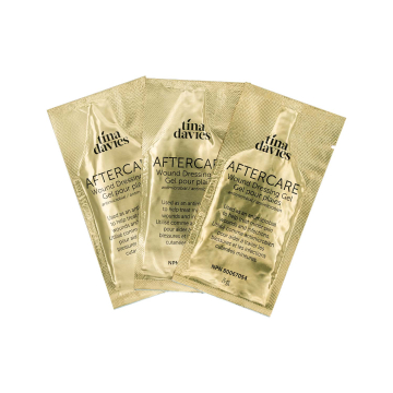 Packung mit 10 Tina Davies Aftercare Healing Gel Einzelpäckchen (5 g)