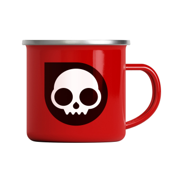 Killer Ink - Sid the Skull Emaille-Reisebecher
