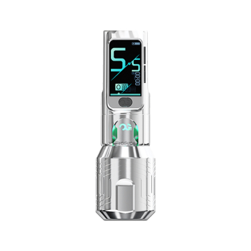 OG FURY II kabelloser Tattoo Pen - Silver - 4,2mm Hublänge