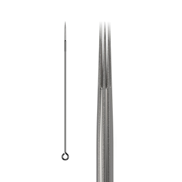 50 St. KWADRON Tattoonadeln 0,35MM LONG TAPER BUGPIN/TEXTURIERT - Round Liner