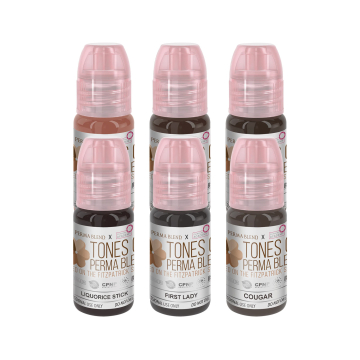 Perma Blend x Clinical Academy - Farbtöne von Perma Blend Fitzpatrick 5-6 (Set 3) - 6 x 15 ml