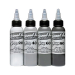 Komplettset von 4 Eternal Ink Neutral Grey Tattoofarben je 30ml (1oz)