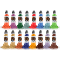 Komplettset von 16 World Famous Ink Ilya Fom Animal Kingdom Tattoofarben je 30ml (1oz)