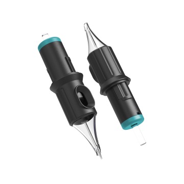 Box mit 20 Ghost Black Nadelmodulen - Hollow Liner Long Taper