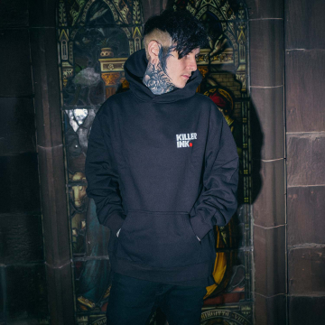 Killer Ink By Hobo Jack - Sid the Skull Relax Hoodie - Schwarz
