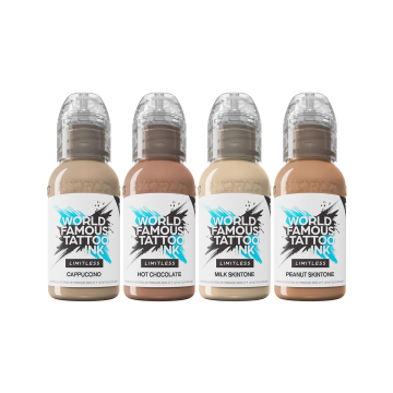 World Famous Limitless Tattoo Ink - Santucci Skin Tone Set - 4x 30 ml