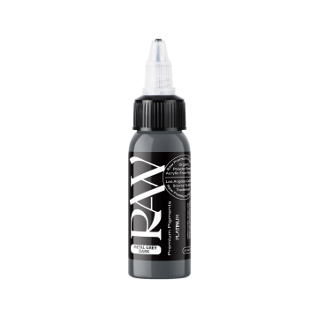 Raw Pigments Platinum - Metal Grey Dark Tattoo Ink - 30ml