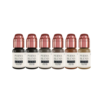 Perma Blend Luxe PMU Ink - Ready, Set, Go Pre-Modified - Komplettes Set mit 6 x 15ml