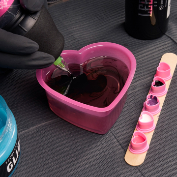 Saferly Herzförmige Spülbecher Pink - 150 ml