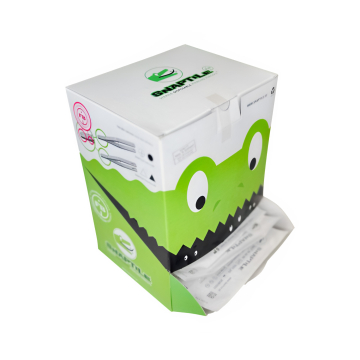 Box mit 100 Snaptile Sterile Einweg Piercingzange Rund
