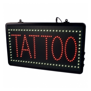 „Tattoo Studio" - LED-Schild zum Aufhängen, mit Kette