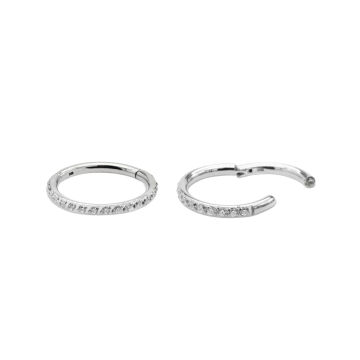 Tilum Segment-Clicker aus Titan mit Schmucksteinen