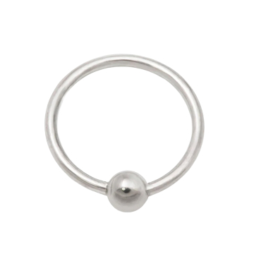 Tilum Ring aus weichgeglühtem Titan mit fester Perle