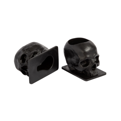 200 Stück Saferly Skull 16 mm Farbkappen - Schwarz