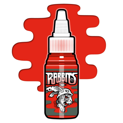 Rabbits Ink Tattoofarbe -  Mike Wolf's Rose Red 35ml