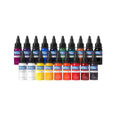Kompletter Satz von 19 30ml (1oz) Intenze Basic Colours Farben