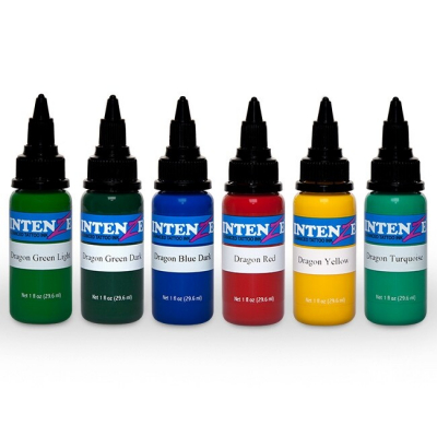 Komplettset von 6 Intenze Ink Dragon Farben je 30ml (1oz)