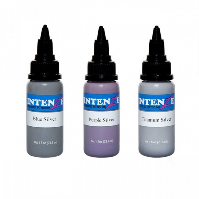 Komplettset von 3 Intenze Ink Essential Silvers Farben je 30ml (1oz)
