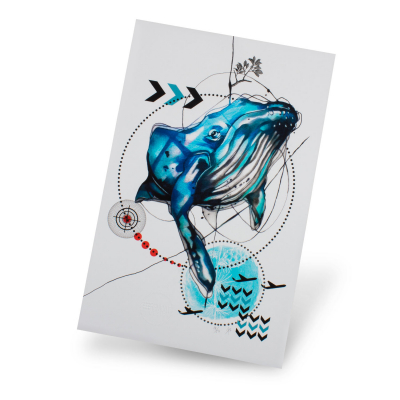 RemixIT Design (Ivana Tattoo Art) - Blue Whale - Druckgraphik (Limitierte Auflage)