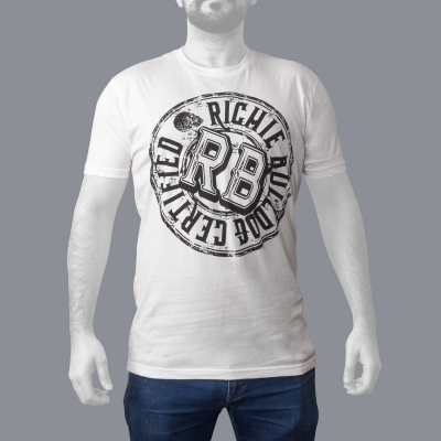 Luxury Hustle Wear T-Shirt 'Richie Bulldog Certified' in Weiß/Schwarz