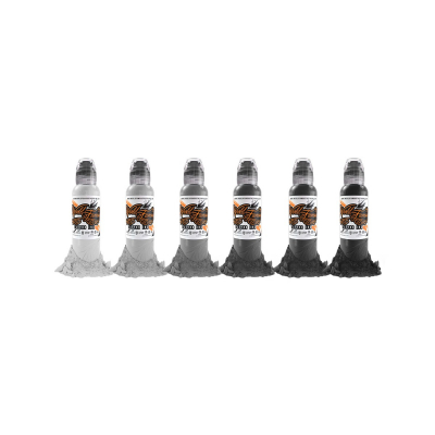 Komplettes Set von 6 World Famous Ink Monochromatic Set