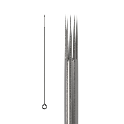 50 St. KWADRON Tattoonadeln 0,35MM LONG TAPER BUGPIN/TEXTURIERT - Round Shader