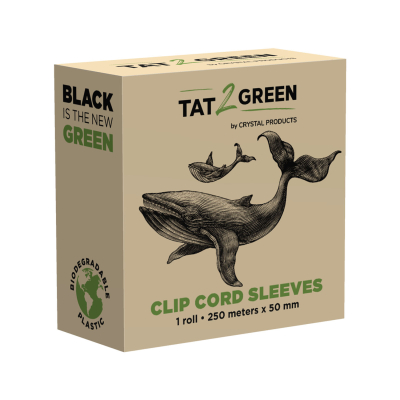 Tat2Green – Schwarze Clipcord-Hüllen Rolle ungeschnitten