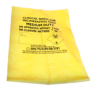 50 St. gelbe klinische Abfallsäcke