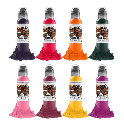 Komplettset mit 8 World Famous Ink Farben Ryan Smith Flower Set 30ml (1oz)