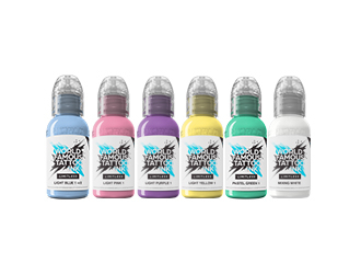 World Famous Limitless Tattoo Ink - Pastel Collection - 6x 30 ml
