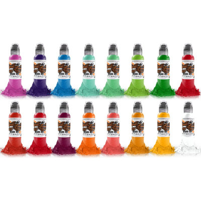 Komplettset von 16 World Famous Ink Master Mike Asian Tattoofarben je 30ml (1oz)