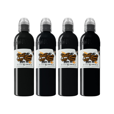 Komplettes Set mit 4 World Famous Ink Master Mike Black Demon Set 120 ml (4 oz)