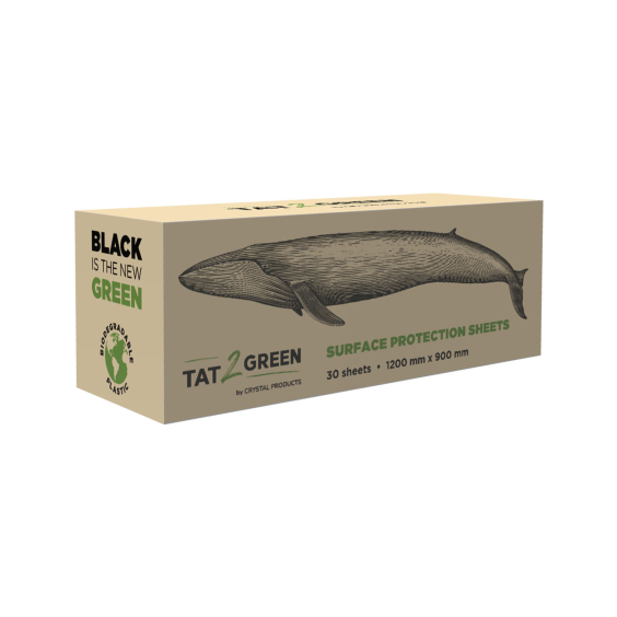Box mit 30 Tat2Green - Schwarze Oberflächen-Schutzauflagen - 1200mm x 900mm