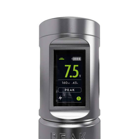 Batterie für die Peak Solice Pro V2 Kabellose Tattoomaschine - Matte Silver